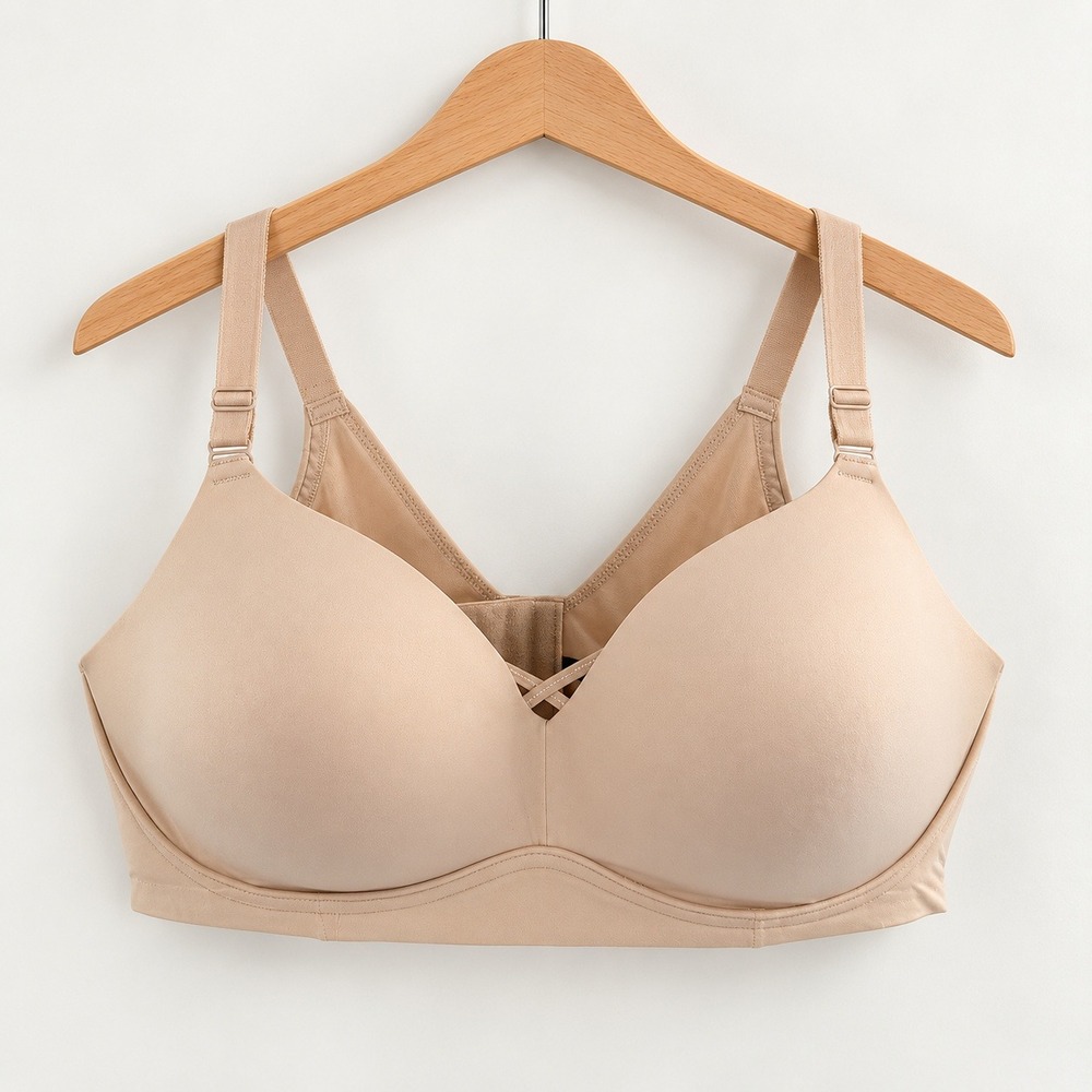 Torrid Minimalist Bra Women 46D Nude Beige Seamless Everyday Clean Girl Style